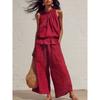 Women S Summer Sleeveless Bohemian Two Piece Casual Set
