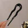 Fashion U-Shaped Fork Tortoiseshell Acetate Hairpin Women Geometric Headwear Sticks Girls New Hair Clips Accessories