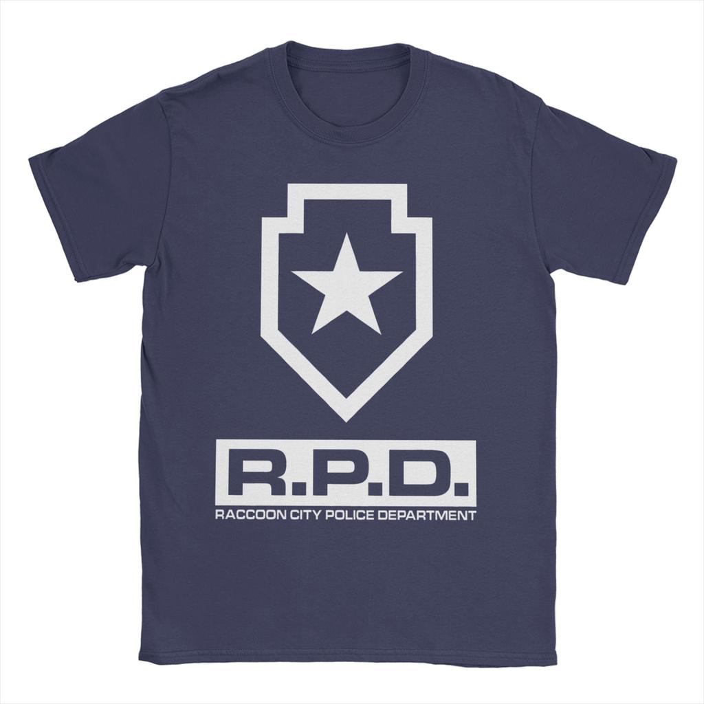 STARS Raccoon Police DepartUnisext T Shirts Unisex WoUnisex Pure Cotton Vintage TShirts Round Collar Tee Shirt Clothing Big Size