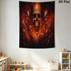 Dark Fantasy Skull Artwork Tapestry Wallmounted Fashion Print Work Of Art Background Cloth Wall Covering Decoration
