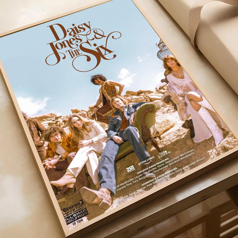 Дейзи Джонс и группа The Six Холст Картина Постер Дом Гостиная Спальня Бар Кафе Арт Декор Декор Комнаты