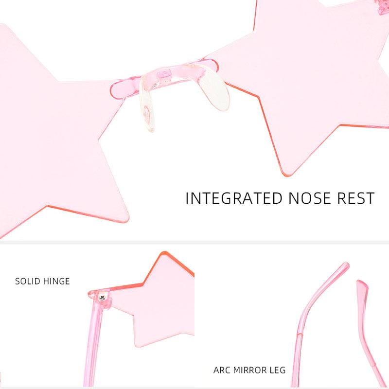 Creative Goggles Fashion Party Sunglasses Unisex Men Star Glasses Candy Color Shades Personality Women Rimless