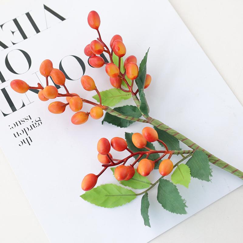 3 пучка искусственных ягодных стеблей, искусственные цветы, фотореквизит для дома, рождественской вечеринки, свадьбы