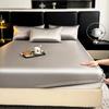 Ice Silk Bed Sheet Solid Color Cool Silk Mattress Protective Cover Anti Slip Color Ding Bed Cover Dust Cover