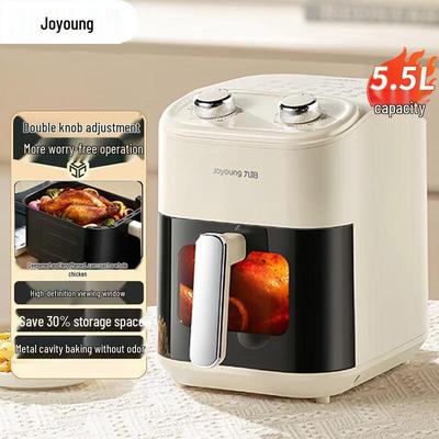 Joyoung Аэрофритюрница 5,5 л с функцией паровой жарки и прозрачным окошком