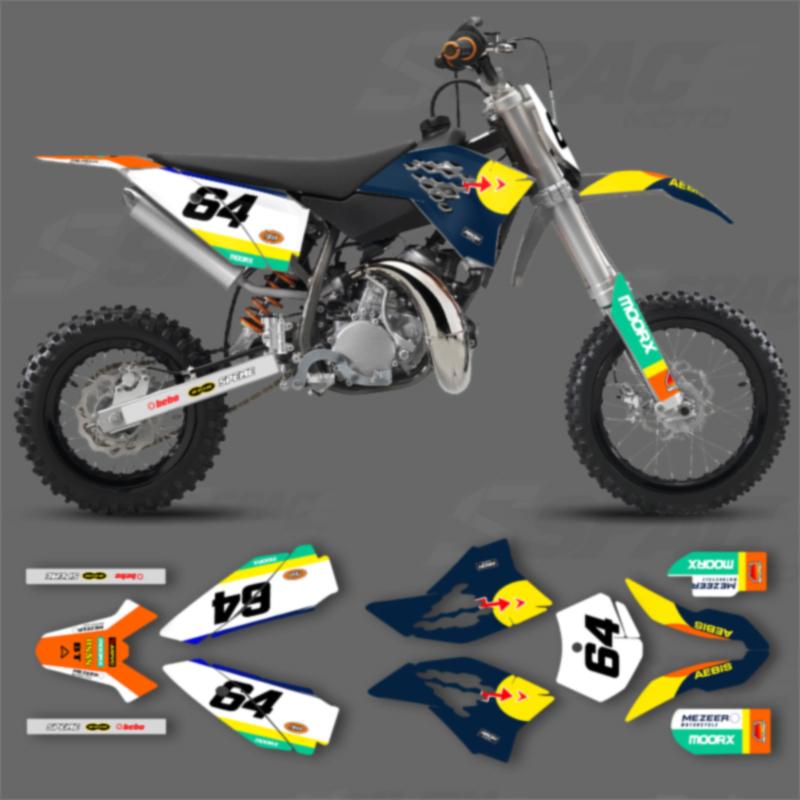 SPACE Custom Motorcycle Graphics Background Decal for KTM 2009 2008 2009 2010 2011 2012 2013 2014 2015 SX SX50 Stickers Kits 01