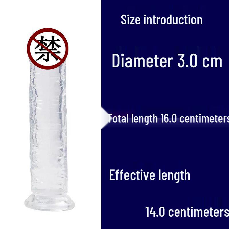 Хрустальный Желейный Дилдо на Присоске - Прозрачный Женский Мастурбатор Искусственный Пенис