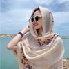 Spring and Summer Embroidered Ethnic Style Scarf Northwest Teaka Salt Lake Shawl Women's Dual-purpose Silk Scarf