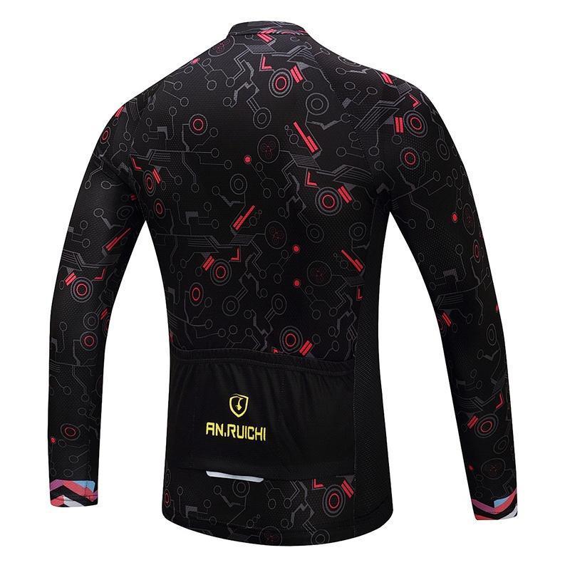 Трикотажные изделия для езды на велосипеде, комплект одежды для велоспорта, мужской/женский черный нагрудник с длинными рукавами, брюки, костюм для велосипедной одежды