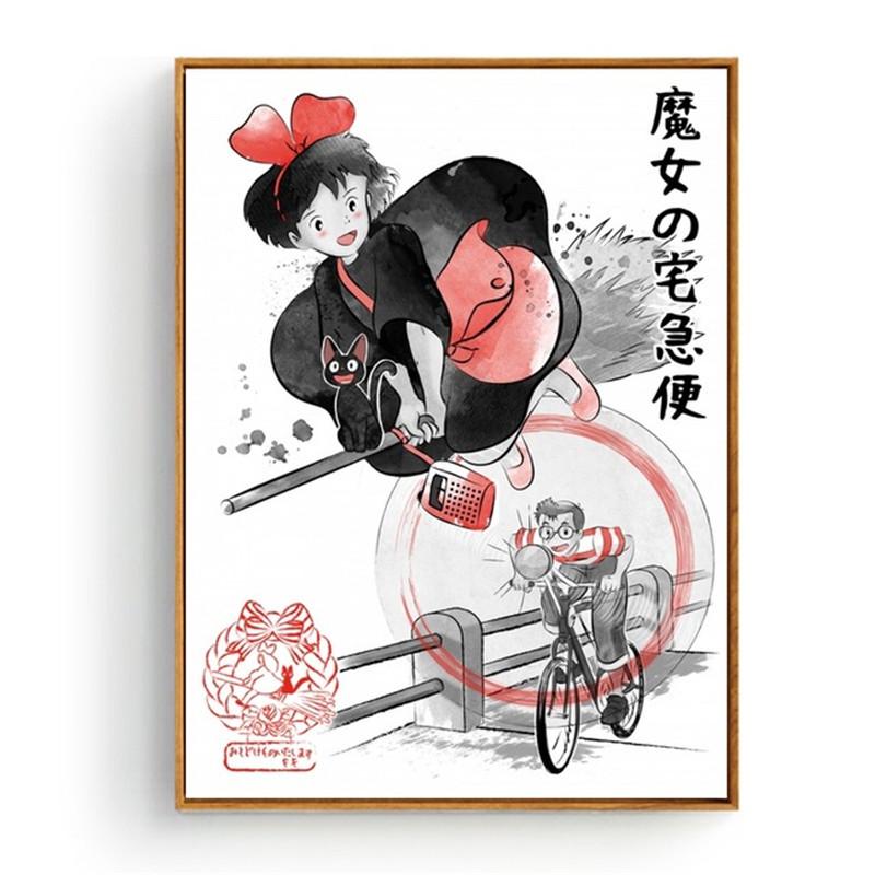 Totoro Cartoon Movie Canvas Painting Japan Hayao Miyazaki Anime Poster Prints Room Decor Wall Art Picture Living Room Home Decor