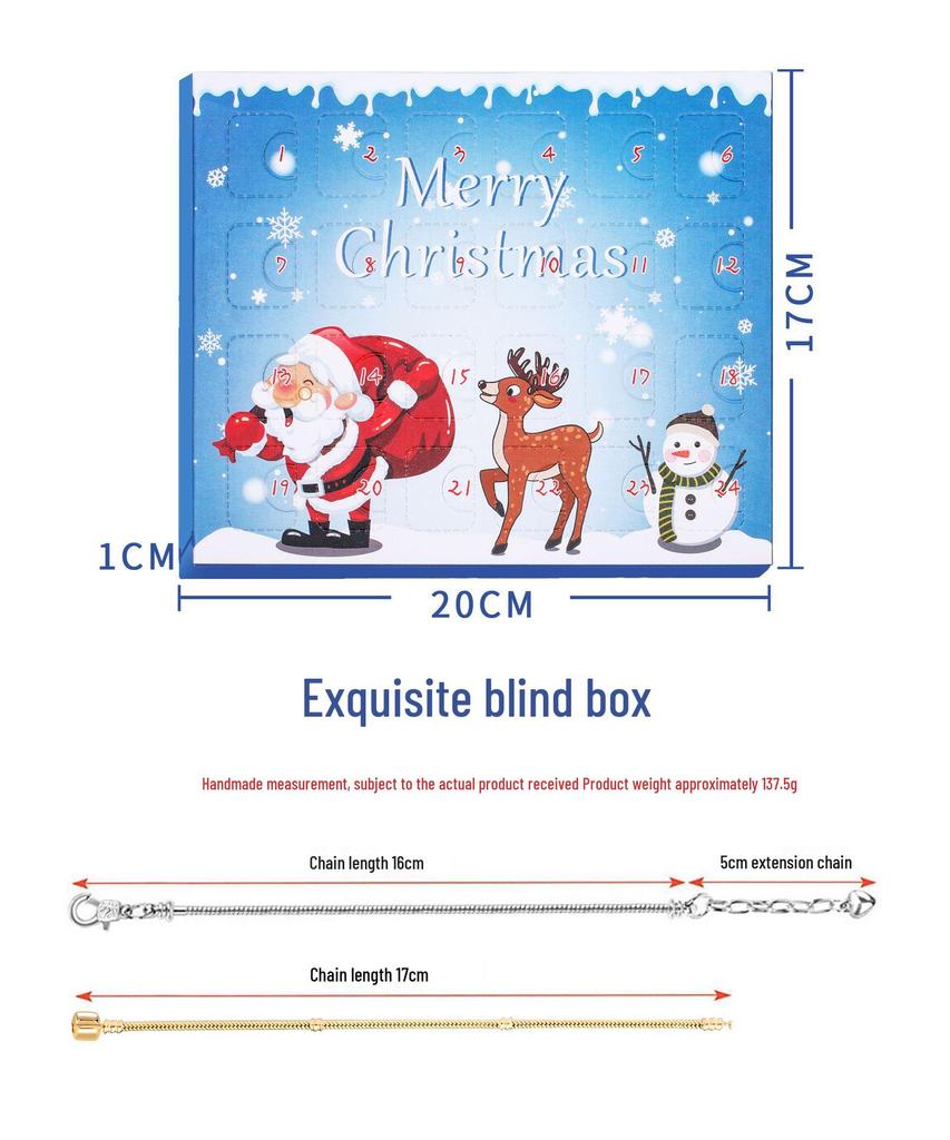 Конверт рождественского адвент-календаря с 24 ячейками: Сделай сам браслет и поздравительная открытка с благословением детский подарок