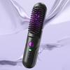 Беспроводной выпрямитель для волос, щетка с 2 регулируемыми температурами, быстрый нагрев, USB-зарядка, портативная горячая щетка с отрицательными ионами, электрическая расческа для укладки вьющихся волос