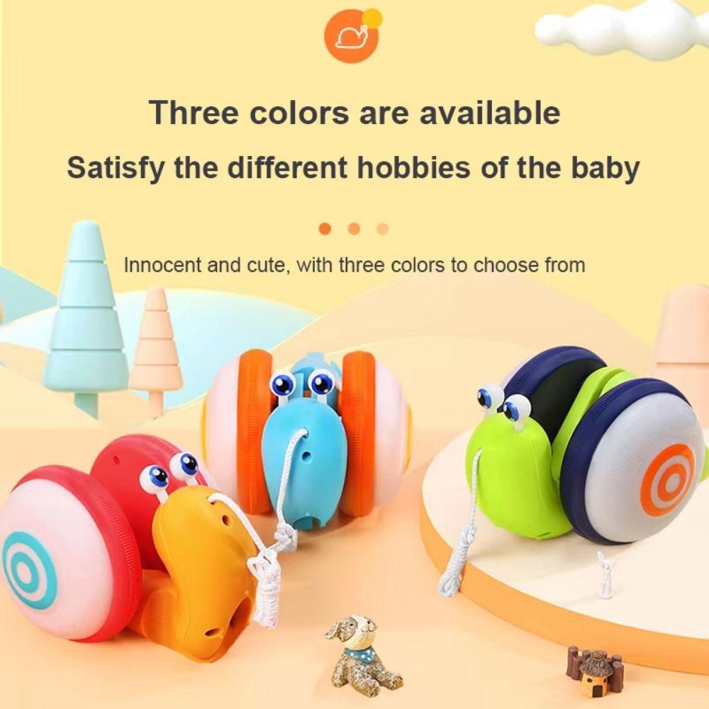 Learning To Walk Drag Rope Snail Cartoon Pet Pull-Along Snail Toy For Children