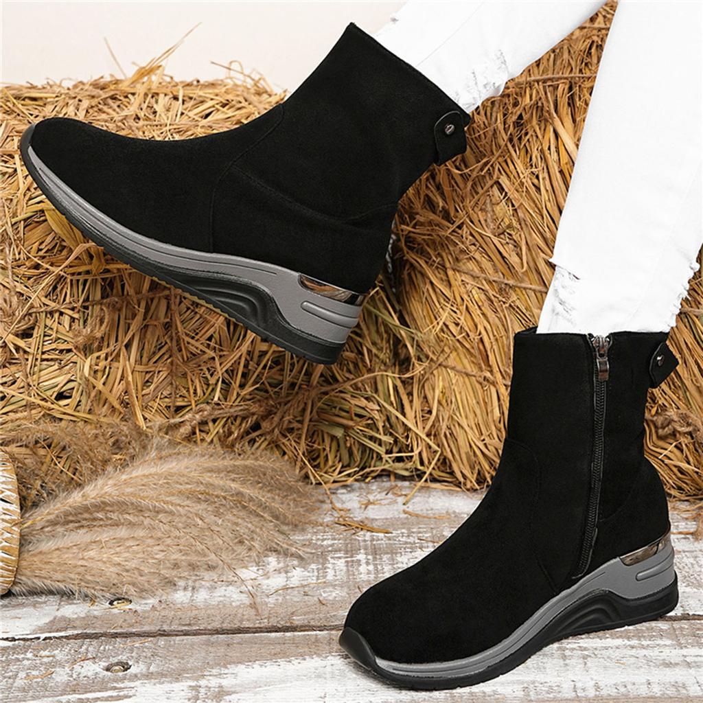 Модные женские зимние ботинки однотонные, теплые, короткие, для холодной погоды, для внешней торговли, большого размера, женские ботинки Botas Mujer