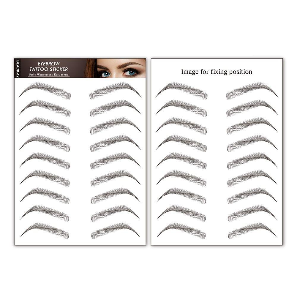 Косметические 6D татуировки для бровей Наклейки Моделирование бровей Наклейки для бровей Переводные картинки для воды
