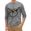 Men's Fashion Printed Round Neck Long Sleeve Bottoming Shirt Top