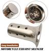 51 мм 60 мм Входное отверстие Мотоциклетный глушитель Выхлопная система Регулируемый DB-киллер Подавитель шума Звук Высококачественная нержавеющая сталь