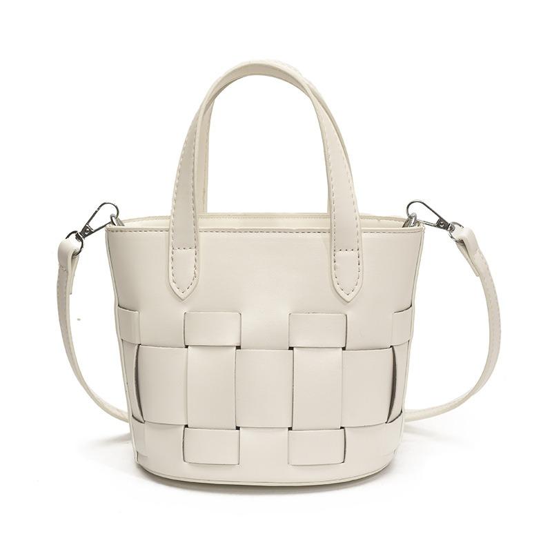 Высококлассная нишевая плетеная сумка женская новая летняя сумка на плечо через плечо модная портативная сумка-ведро