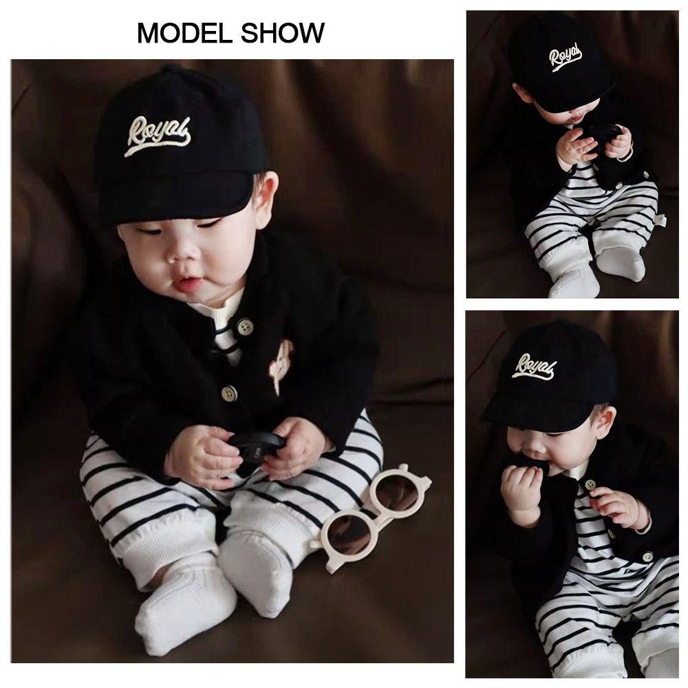 Letter Embroidery Children's Hat Solid Color Sun Protection Cap Boys Girls Caps Peaked Hats
