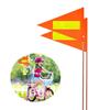 Bike Flags with Pole Height Adjustable Waterproof Orange Safety Flag Fiberglass Bicycles Flag Pole for Outdoor Cycling