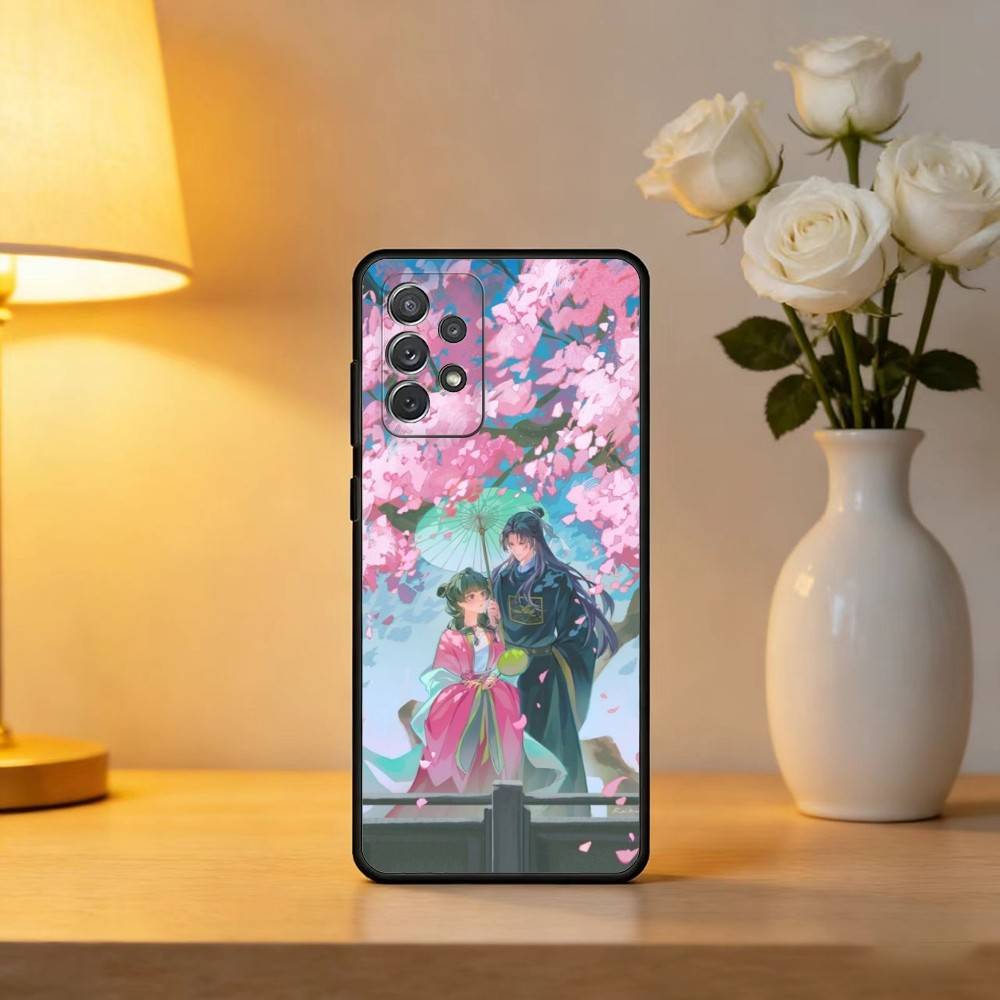The Apothecary Diaries Maomao Soft Silicone Black Cover Phone Case For Samsung Galaxy A73,A72,A71,A70,A53,A52,A51