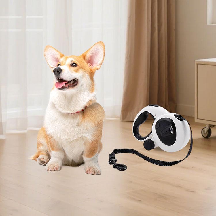Good Quality Night Safety Retractable Dog Leash with Illumination Light 7H Runtime Built-in Light and Waste Bag