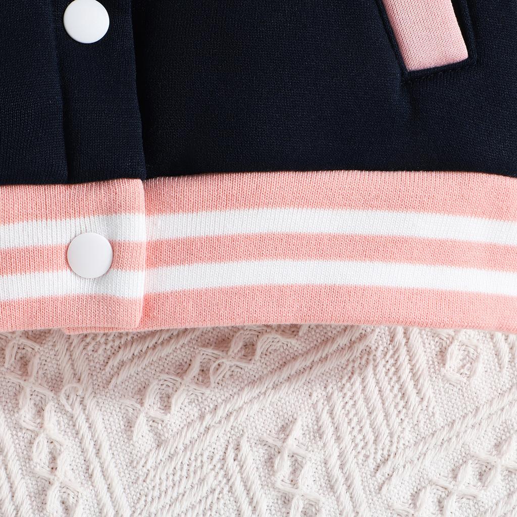 KidsJacket Set New Baseball Uniform Letters Long-sleeved Jacket Solid Colour + Trousers Two-piece Children's Suit 6M-3Y