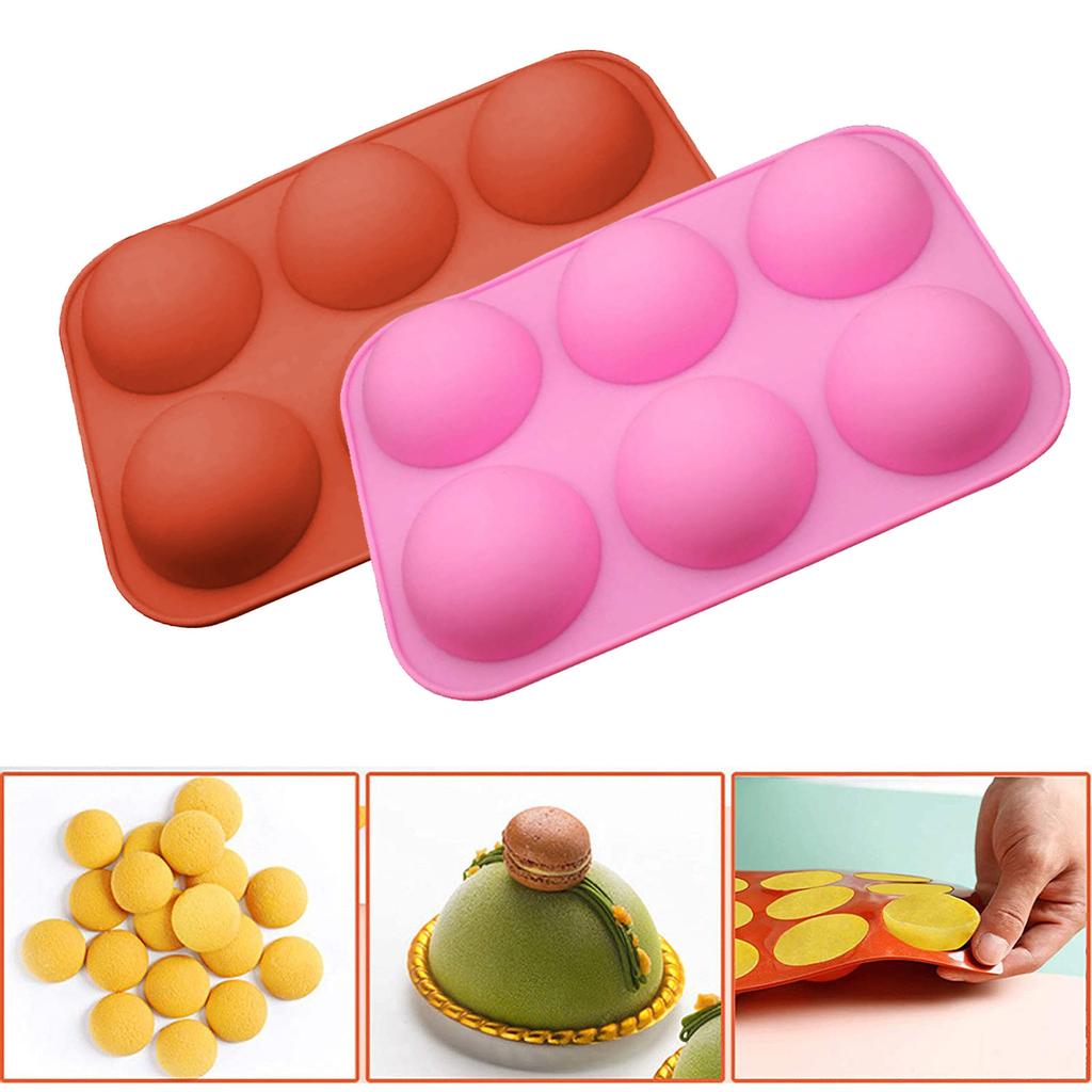 Силиконовая выпечка средней полусферы для приготовления шоколадного торта 2 шт.