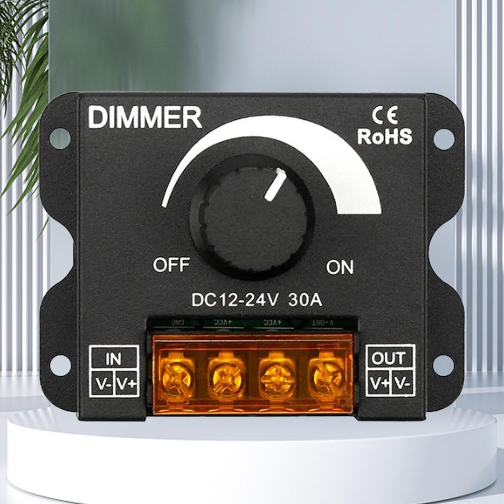 DC 12V-24V LED Dimmer Switch PWM Digital Stepless Dimming LED Brightness Regulator for Lamp Strip Single Color Lamp