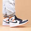 Детские кроссовки Air Jordan 1 Retro High OG GS Electro Orange Белый Черный 575441-180