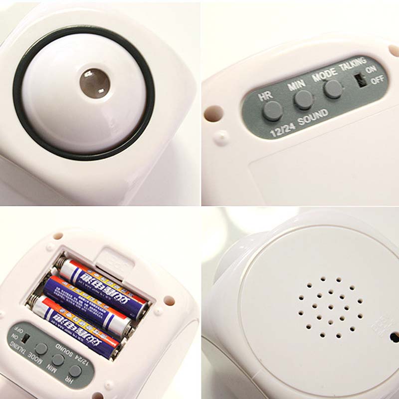 1 шт., многофункциональный будильник, проекционный светодиодный дисплей, цифровой будильник, говорящий голос, термометр, повтор, многофункциональный