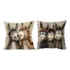 Cartoon Donkey Pillow Cover Zippered Cute Animal Pillowcase Decorative Throw Pillow Cover for Car Sofa