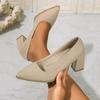 Женские туфли-лодочки больших размеров с острым носком на высоком каблуке для женщин, модные туфли на низком каблуке белого цвета, свадебные туфли Zapatos De Mujer