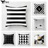 Скандинавский черно-белый чехол на подушку полиэстер геометрический чехол на подушку декоративные диванные подушки модная наволочка 45*45 см