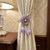 Beautifully Flowers Curtain Straps Magnetic Sheer Curtains Tiebacks Pearl Curtain Buckle  Bedroom