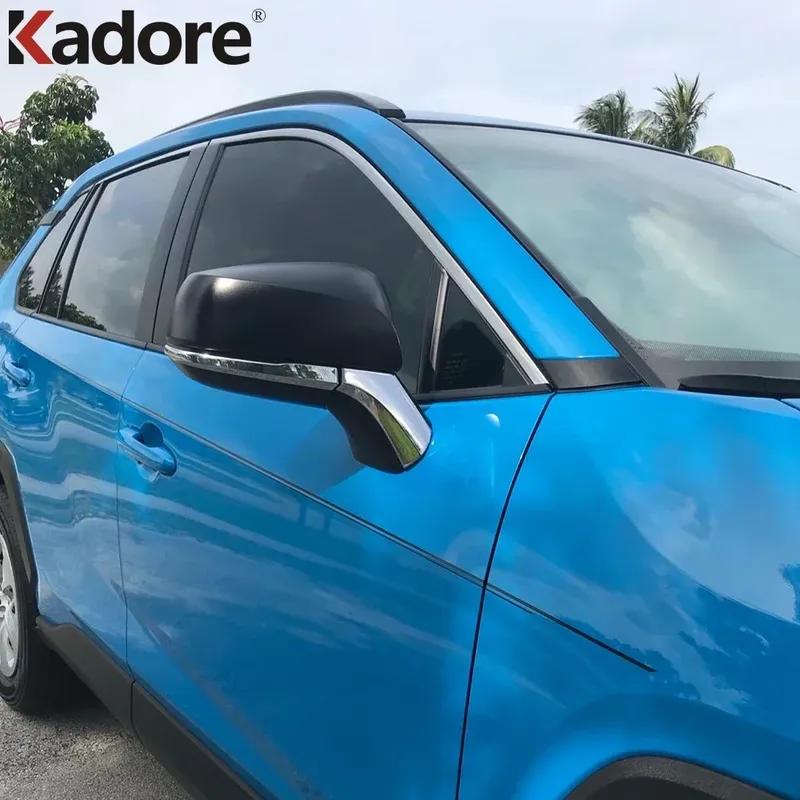 For Toyota RAV4 RAV 4 2024 Chrome Side Door Rearview Mirror Cover Trim Molding Strip Car Accessories