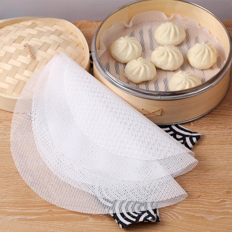 Non-Stick Steamer Mat Dim Sum Tool Food Grade Silicone Reusable Restaurant Kitchen Under Steamer Mat Kitchen Cooking Accessories