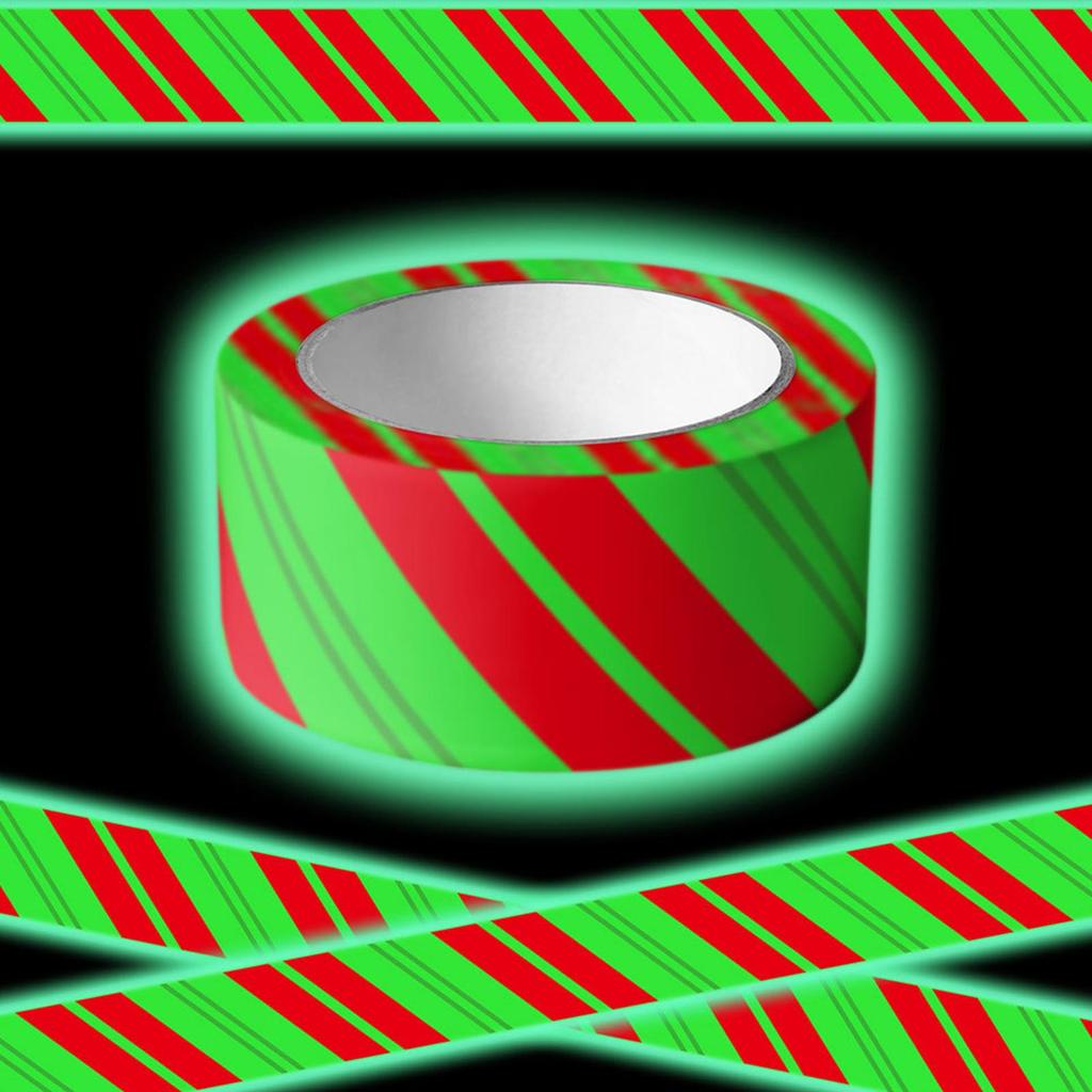 16,4 фута Рождественская предупреждающая лента Сделай сам Рождественская светящаяся в темноте декоративная предупреждающая лента Светящаяся праздничная декоративная лента в рулоне