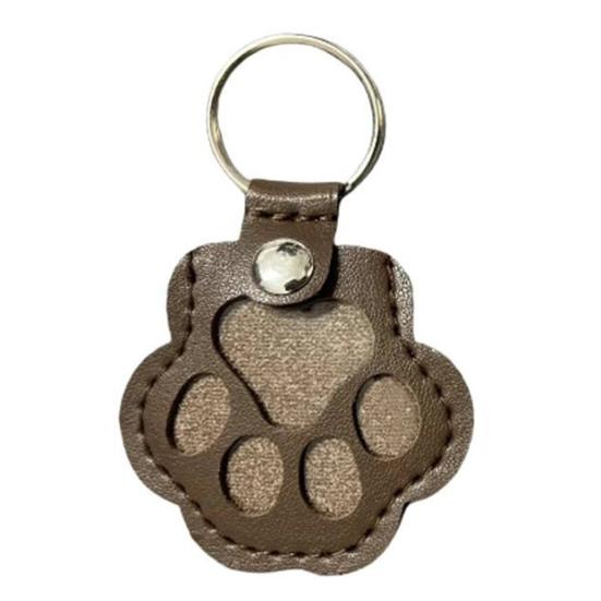 Pet Hair Storage Keychain Faux Leather Paw Shape Fillable Pendant Keychain with Keyring Pet Memorial Keychain Keepsake Gift for Dog Cat Lovers