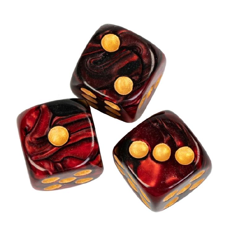 20 шт. Акриловые кубики для ролевых игр Двухцветные 6-гранные кубики Кубики с закругленными углами