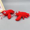 Милый красный краб рак плюшевая кукла брелки сумка подвеска игрушка смешной красный омар школьный ранец украшения аксессуары подарок