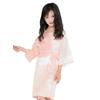 Халат удобный и элегантный темперамент классические модели однотонный детский праздничный летний однотонный тонкий искусственный шелк атласный тонкий кардиган халат