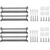 4 шт. настенная стойка для специй из нержавеющей стали, металлические подвесные стойки для банок с приправами, кухонный шкаф, домашний органайзер