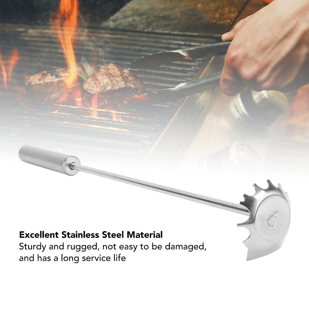 Stainless Steel Grill Cleaning Scraper Silver Barbecue Scraper Grill Cleaner Tool Camping Cookout