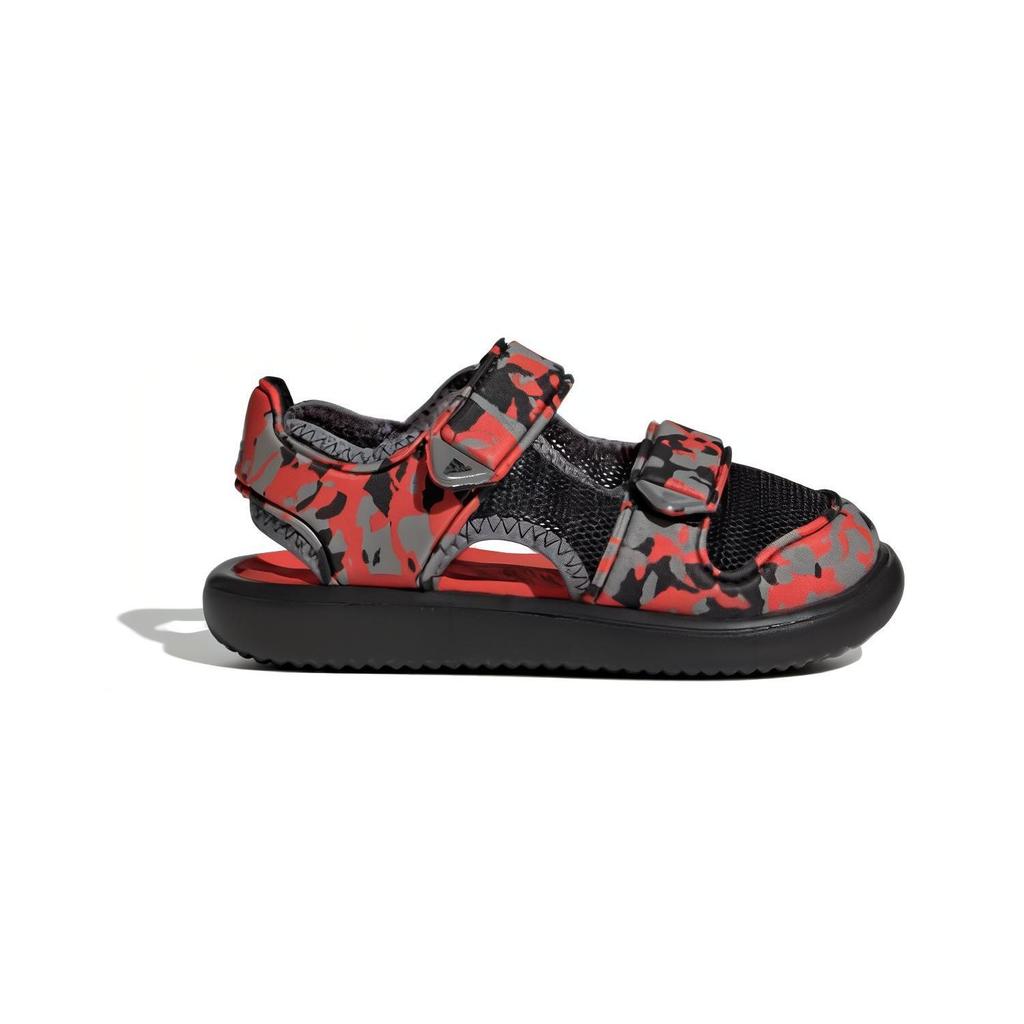 Adidas Comfort Sandals Comfortable Versatile Shock-Absorbing Durable Breathable Kids Sandals Kids Sandals Gray Red IE0303