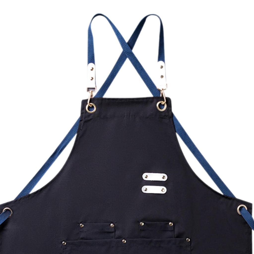 Холщовый фартук для парикмахера с карманом для мужчин, женщин, кафе, официанта, кухни