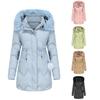 Women's Warm Parka Cotton Coat with Detachable Hood Autumn Winter Mid-length Coat