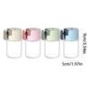 4Pcs Transparent Quantitative Salt Glass Bottle Press Type Precise Spice Dispenser  Barbecue