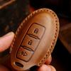 Genuine Crazy Horse Leather Key Cover Case for Nissan X Trail Qashqai Tiida Altima Sylphy Car Keys Protection