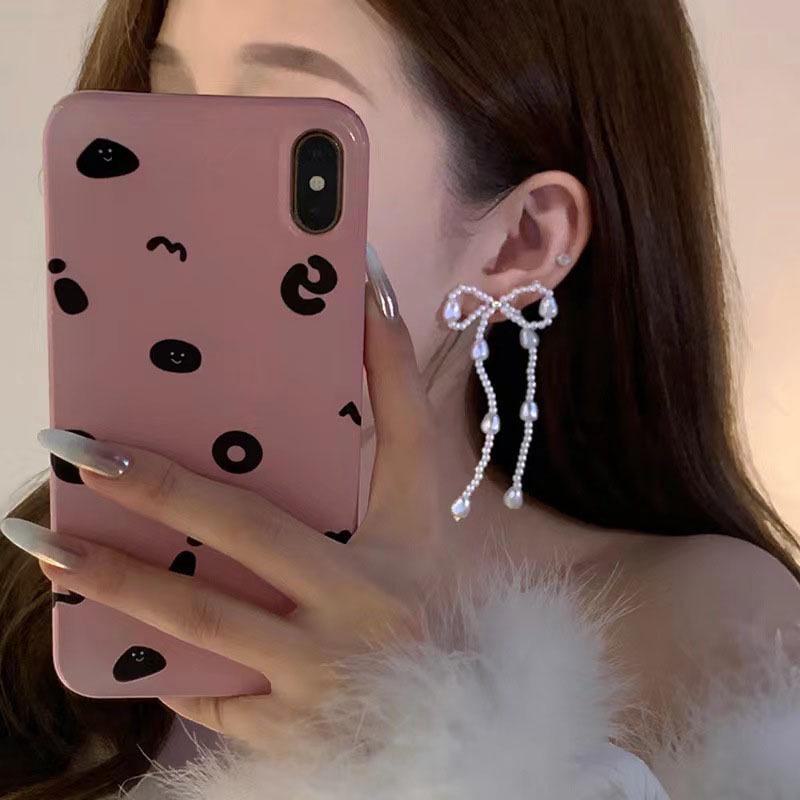 Длинные серьги-кисточки с жемчужным бантом — новинка 2025 года, роскошный дизайн высокого класса